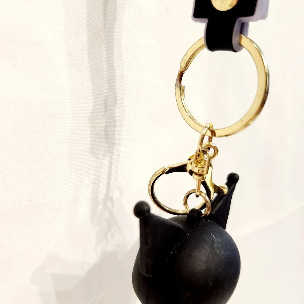Sanrio‎ Kuromi Keychain and Purple HAPPY Lanyard